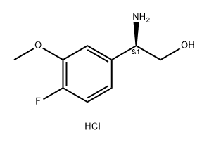 (R)-2-Amino-2-(4-fluoro-3-methoxyphenyl)ethan-1-ol hydrochloride Structure