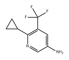 6-cyclopropyl-5-(trifluoromethyl)pyridin-3-amine Structure