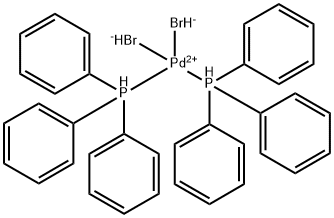 Palladium, dibromobis(triphenylphosphine)-, (SP-4-2)- 구조식 이미지