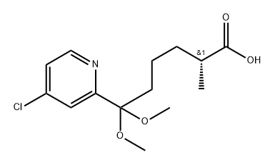 2-?Pyridinehexanoic acid, 4-?chloro-?ε,?ε-?dimethoxy-?α-?methyl-?, (αR)?- Structure