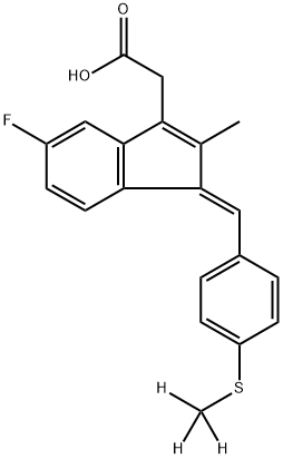 Sulindac EP Impurity C-d3 (Sulindac Sulfide-d3) 구조식 이미지