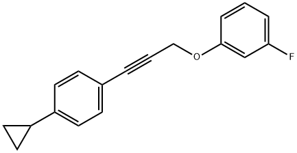 1-3-(4-Cyclopropylphenyl)-2-propyn-1-yloxy-3-fluorobenzene Structure