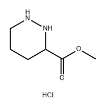 3-Pyridazinecarboxylic acid, hexahydro-, methyl ester, hydrochloride (1:1), (3R) Structure