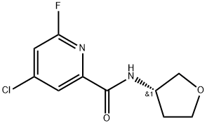 4-Chloro-6-fluoro-N-[3S)-tetrah ydro-3-furanyl]-2-pyridinecarboxamide Structure