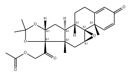 2-oxo-2-[(4aS,4bS,5aS,6aS,6bS,9aR,10aS,10bS)-4a,6a,8,8-tetramethyl-2-oxo-2,5a,6,6a,9a,10,10a,10b,11,12-decahydronaphtho[2’,1’:4,5]oxireno[5,6]indeno[1,2-d][1,3]dioxol-6b(4aH)-yl]ethyl acetate 구조식 이미지