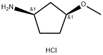 Cyclopentanamine, 3-methoxy-, hydrochloride (1:1), (1R,3S)-rel- Structure