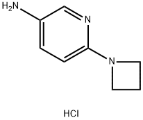 3-Pyridinamine, 6-(1-azetidinyl)-, hydrochloride (1:3) Structure