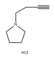 Pyrrolidine, 1-(3-butyn-1-yl)-, hydrochloride (1:1) 구조식 이미지