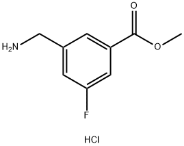 Methyl 3-(aminomethyl)-5-fluorobenzoate hydrochloride Structure