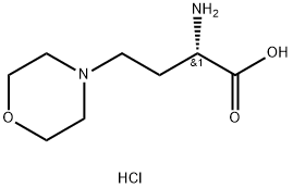 4-Morpholinebutanoic acid, α-amino-, hydrochloride (1:2), (αS)- 구조식 이미지