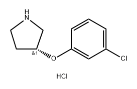 Pyrrolidine, 3-(3-chlorophenoxy)-, hydrochloride (1:1), (3R)- Structure