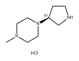 (S)-1-Methyl-4-(pyrrolidin-3-yl)piperazine trihydrochloride Structure