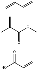 2-propenoic acid, 2-methyl-, methyl ester, polymer with 1,3-butadiene and 2-propenoic acid Structure