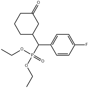 diethyl (3-oxocyclohexyl)(4-fluorophenyl)methylphosphonate Structure