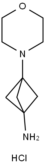 3-Morpholin-4-yl-bicyclo[1.1.1]pent-1-ylamine dihydrochloride Structure