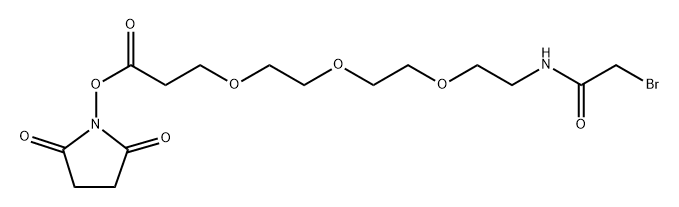 BrCH2CONH-PEG3-NHS ester Structure