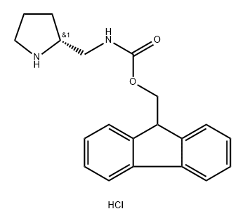 (R)-(9H-Fluoren-9-yl)methyl (pyrrolidin-2-ylmethyl)carbamate hydrochloride Structure