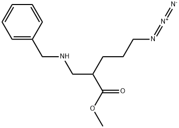 Methyl 5-azido-2-[[(phenylmethyl)amino]methyl]pentanoate Structure