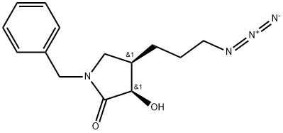 (3R,4R)-4-(3-Azidopropyl)-3-hydroxy-1-(phenylmethyl)-2-pyrrolidinone Structure