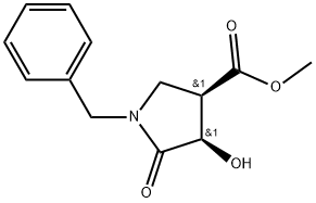 Methyl (3R,4R)-4-hydroxy-5-oxo-1-(phenylmethyl)-3-pyrrolidinecarboxylate Structure