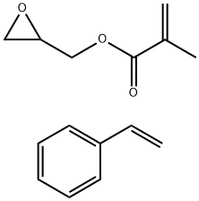 2-Propenoic acid,2-methyl-,oxiranylmethyl ester,polymer with ethenylbenzene Structure