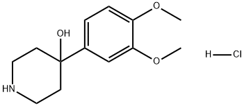 4-Piperidinol, 4-(3,4-dimethoxyphenyl)-, hydrochloride (1:1) Structure