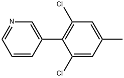 3-(2,6-Dichloro-4-methylphenyl)pyridine Structure