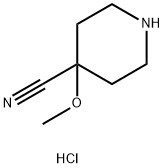 4-Piperidinecarbonitrile, 4-methoxy-, hydrochloride (1:1) Structure
