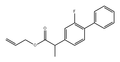 [1,1'-Biphenyl]-4-acetic acid, 2-fluoro-α-methyl-, 2-propen-1-yl ester 구조식 이미지
