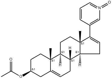 3-((3S,8R,9S,10R,13S,14S)-3-acetoxy-10,13-dimethyl-2,3,4,7,8,9,10,11,12,13,14,15-dodecahydro-1H-cyclopenta[a]phenanthren-17-yl)pyridine 1-oxide 구조식 이미지