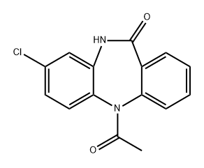 5-Acetyl-8-chloro-5,10-dihydro-11H-dibenzo[b,e][1,4]diazepin-11-one Structure