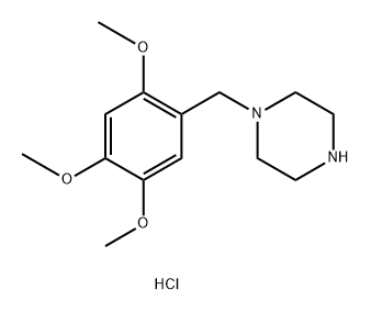 Piperazine, 1-[(2,4,5-trimethoxyphenyl)methyl]-, hydrochloride (1:2) Structure