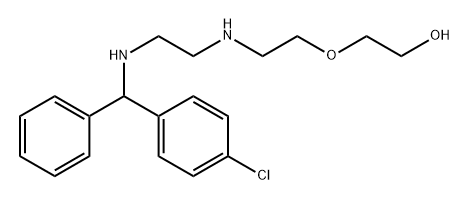 2-(2-((2-(((4-Chlorophenyl)(phenyl)methyl)amino)ethyl)amino)ethoxy)ethan-1-ol Structure