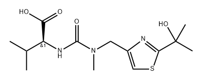 L-Valine, N-[[[[2-(1-hydroxy-1-methylethyl)-4-thiazolyl]methyl]methylamino]carbonyl]- Structure