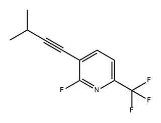 2-fluoro-3-(3-methyl-1-butyn-1-yl)-6-(trifluoromethyl)-Pyridine Structure