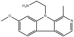 2-(7-Methoxy-1-methyl-9H-pyrido[3,4-b]indol-9-yl)ethan-1-amine Structure