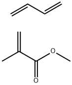 2-Propenoic acid, 2-methyl-, methyl ester, polymer with 1,3-butadiene Structure