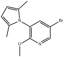 5-Bromo-3-(2,5-dimethyl-1H-pyrrol-1-yl)-2-methoxypyridine 구조식 이미지