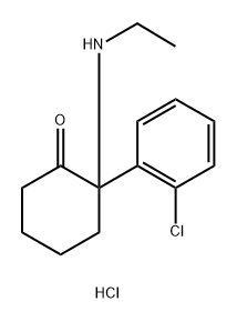 Cyclohexanone, 2-(2-chlorophenyl)-2-(ethylamino)-, hydrochloride (1:1) Structure