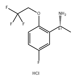 (R)-1-(5-Fluoro-2-(2,2,2-trifluoroethoxy)phenyl)ethan-1-amine hydrochloride 구조식 이미지