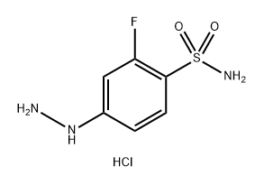 2-Fluoro-4-hydrazinylbenzenesulfonamide Hydrochloride Structure