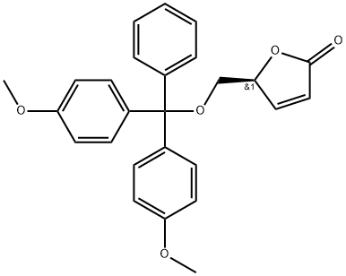 2(5H)-Furanone, 5-[[bis(4-methoxyphenyl)phenylmethoxy]methyl]-, (5S)- Structure