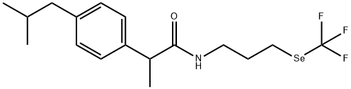 Benzeneacetamide, α-methyl-4-(2-methylpropyl)-N-[3-[(trifluoromethyl)seleno]propyl]- Structure