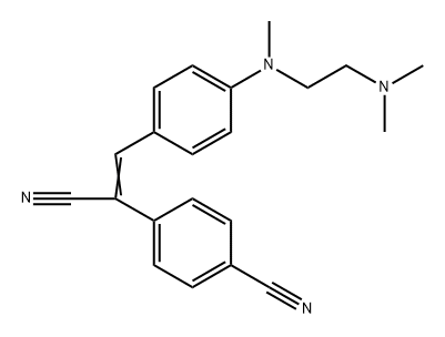 Benzeneacetonitrile, 4-cyano-α-[[4-[[2-(dimethylamino)ethyl]methylamino]phenyl]methylene]- Structure