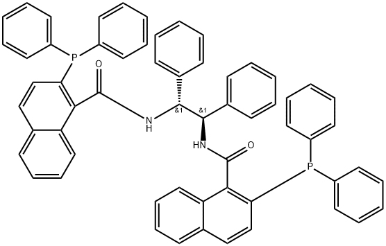 1-Naphthalenecarboxamide, N,N'-[(1R,2R)-1,2-diphenyl-1,2-ethanediyl]bis[2-(diphenylphosphino)- (9CI) Structure