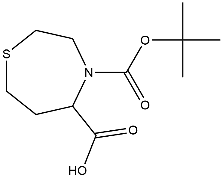 4-(tert-butoxycarbonyl)-1,4-thiazepane-5-carboxylic acid Structure