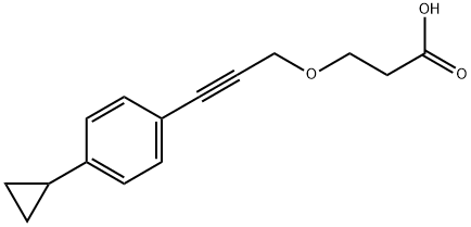 3-3-(4-Cyclopropylphenyl)-2-propyn-1-yloxypropanoic acid Structure