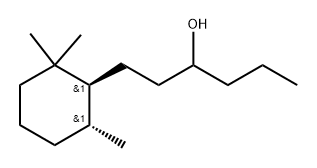 rel-1-[(1R,6S)-2,2,6-trimethylcyclohexyl]hexan-3-ol Structure