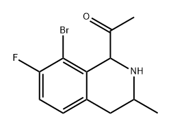 1-(8-Bromo-7-fluoro-3-methyl-1,2,3,4-tetrahydroisoquinolin-1-yl)ethanone Structure