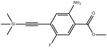 Methyl 2-amino-5-fluoro-4-((trimethylsilyl)ethynyl)benzoate 구조식 이미지
